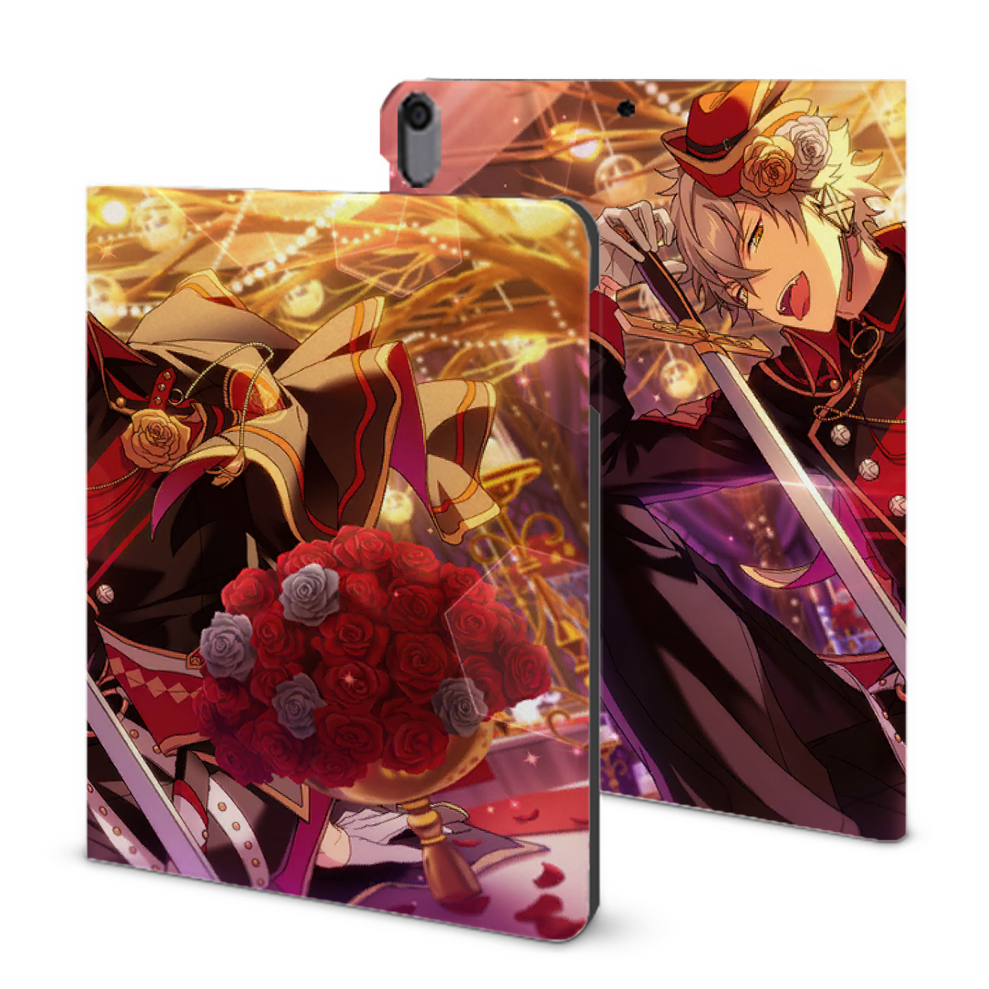 （画像用） あんさんぶるスターズ! Ensemble Stars IPad ケース ブック型 PUレザー TPU 耐衝撃 軽量 薄型 ペン収納なし 全面保護 IPad 各モデル対応
